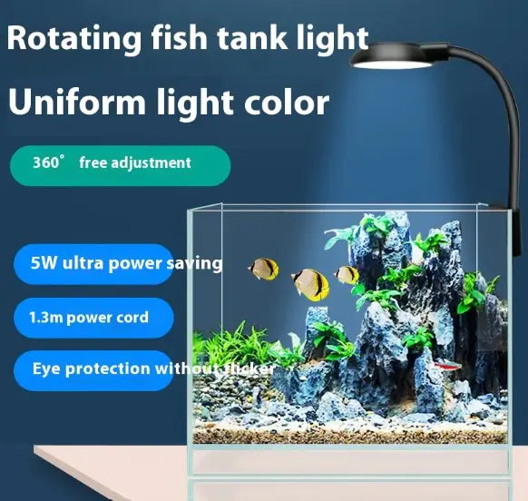 AquaGlow Clip-On Aquarium Light