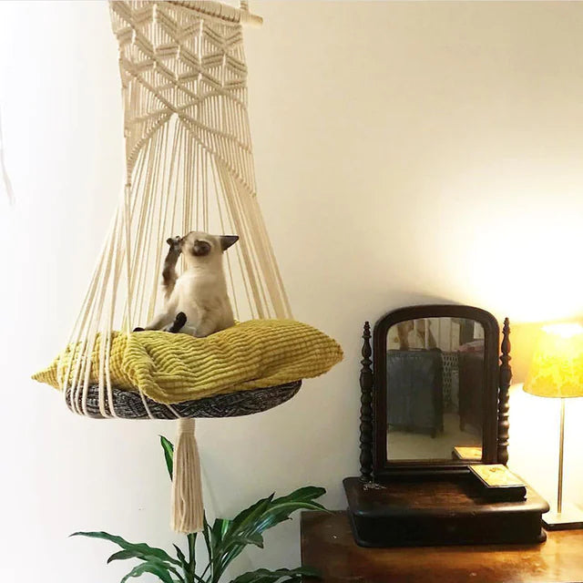Handcrafted Bohemian Cat Hammock