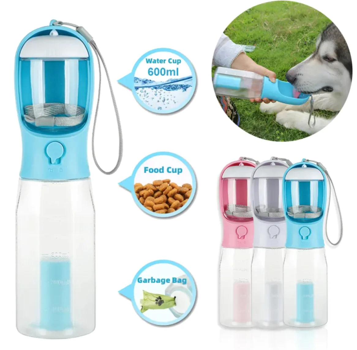 Multi-Function Pet Travel Bottle