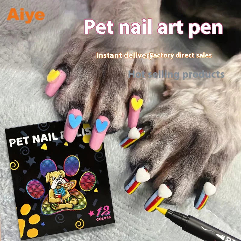 Pet Nail Art Pens (12-Color Set)