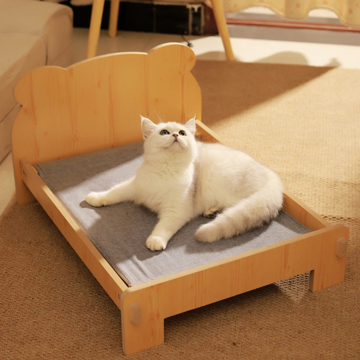 Wooden Bunk Cat Bed