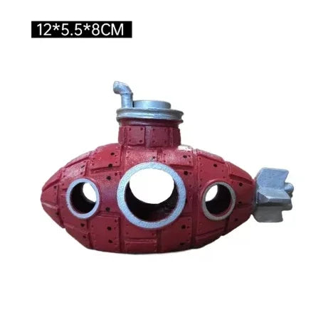 Resin Submarine Aquarium Decor