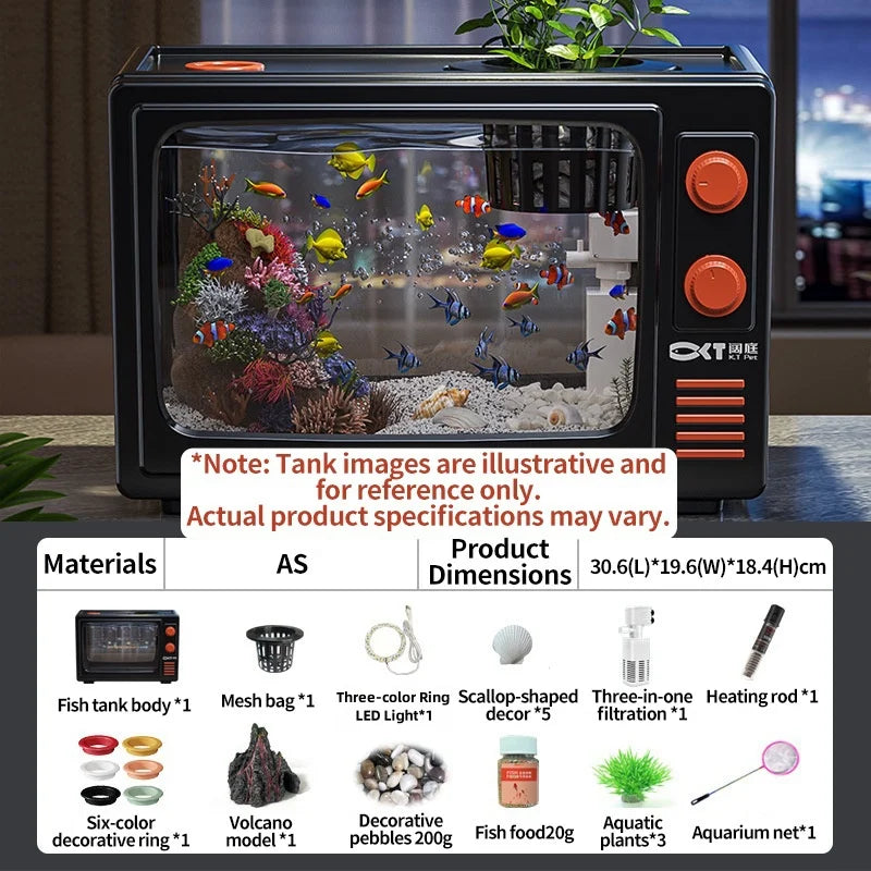 Retro TV Smart Desktop Aquarium