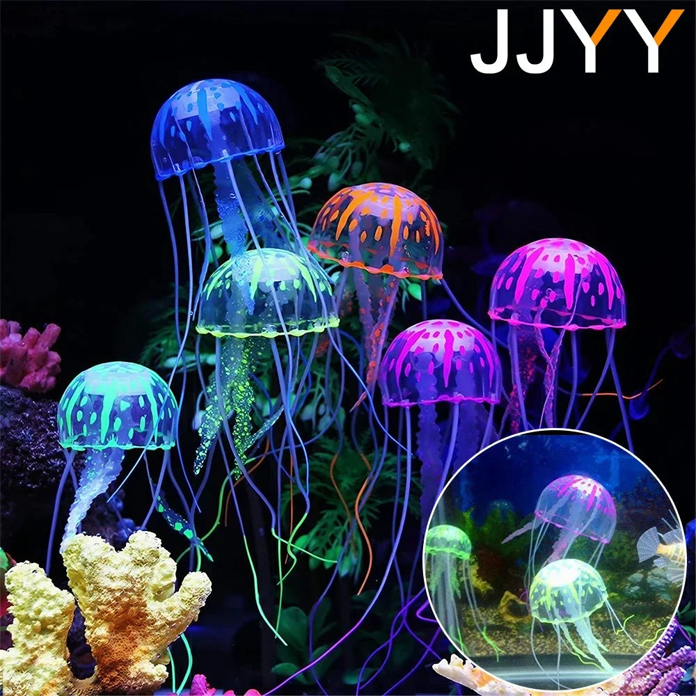 Vibrant Fluorescent Jellyfish Decor