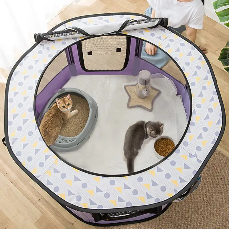 Foldable Enclosed Cat Retreat Tent