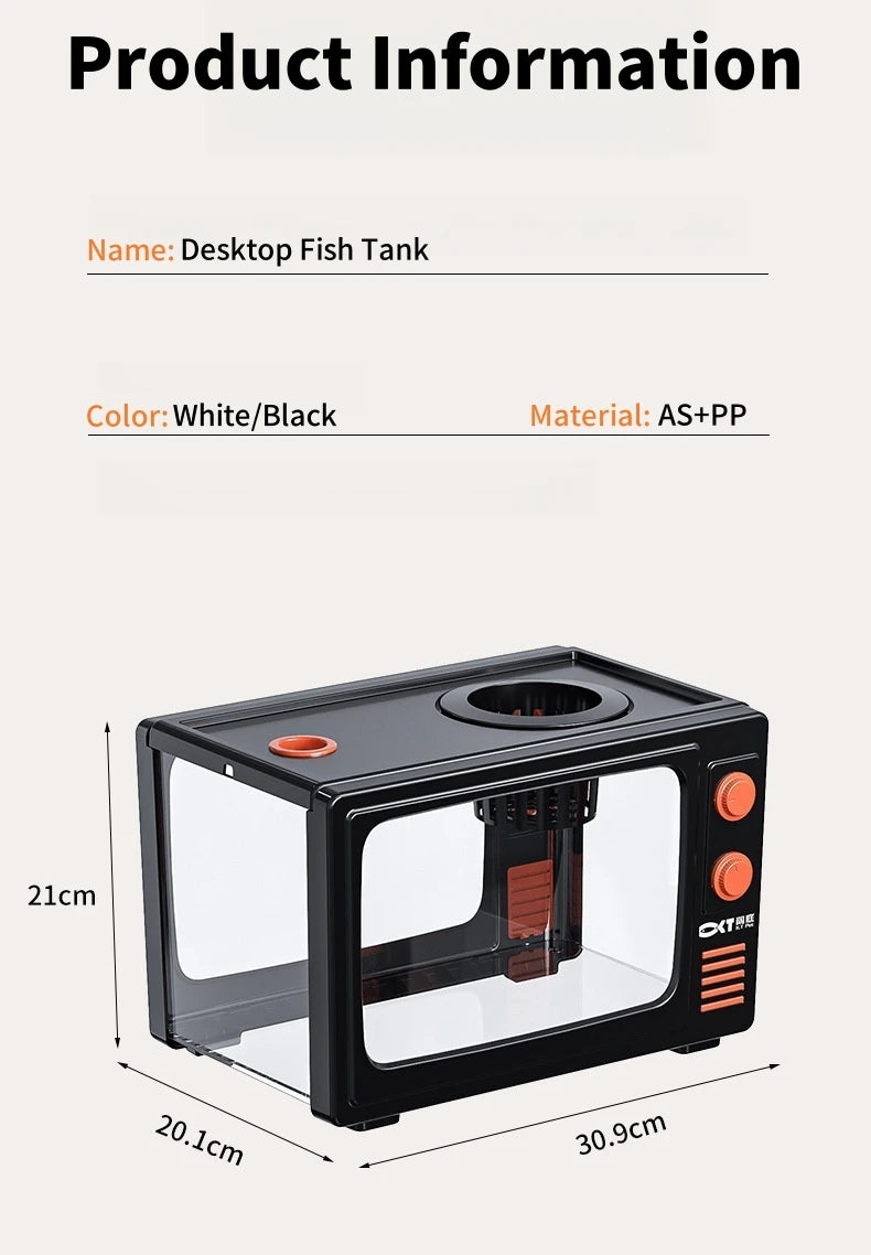 Retro TV Smart Desktop Aquarium