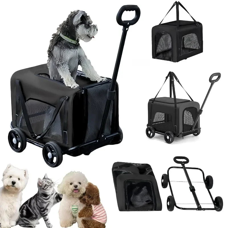 Black Multi-Use Pet Stroller
