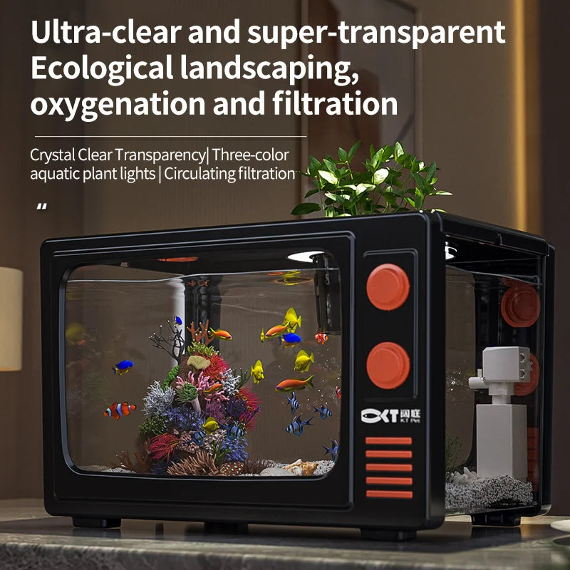 Retro TV Smart Desktop Aquarium