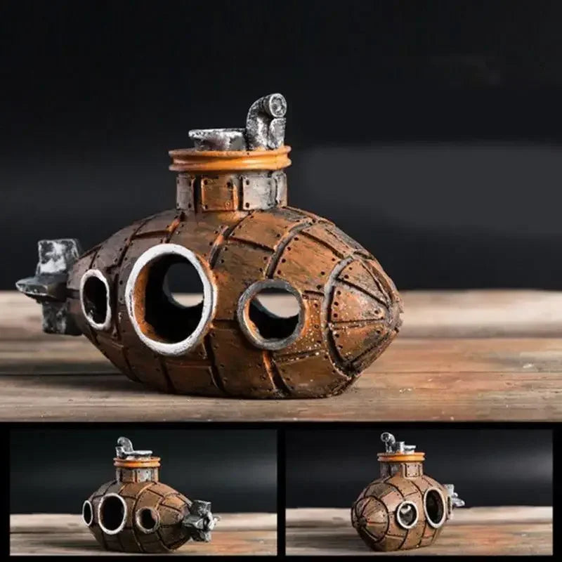 Resin Submarine Aquarium Decor