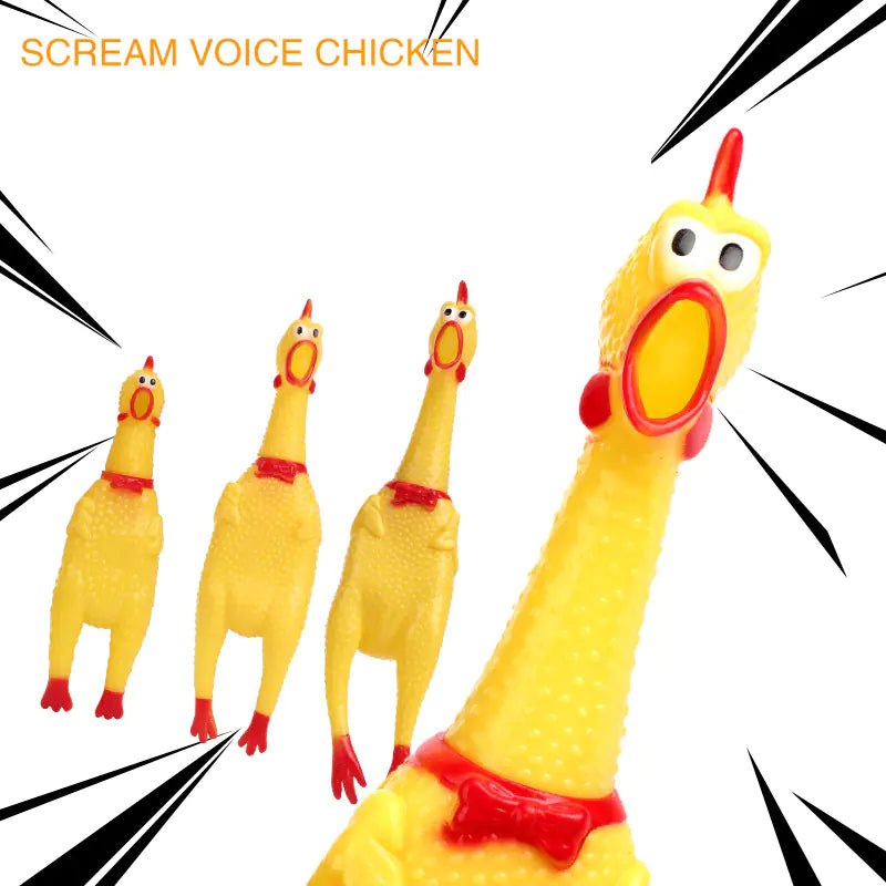 Rubber Chicken Dog Toy
