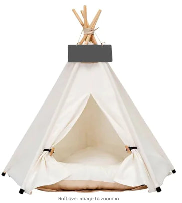 Wooden Frame Pet Teepee Tent