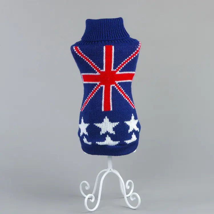 Pet UK Flag & Stars Sweater