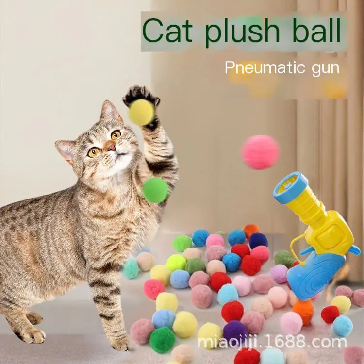 Silent Plush Ball Cat Launcher
