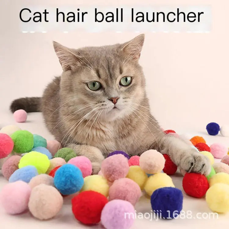 Silent Plush Ball Cat Launcher