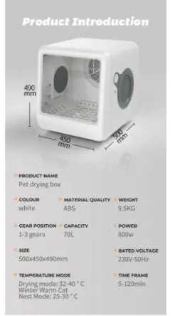 Pet Drying Machine