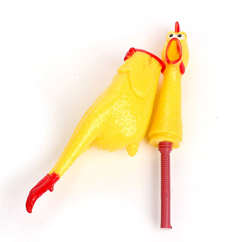 Rubber Chicken Dog Toy