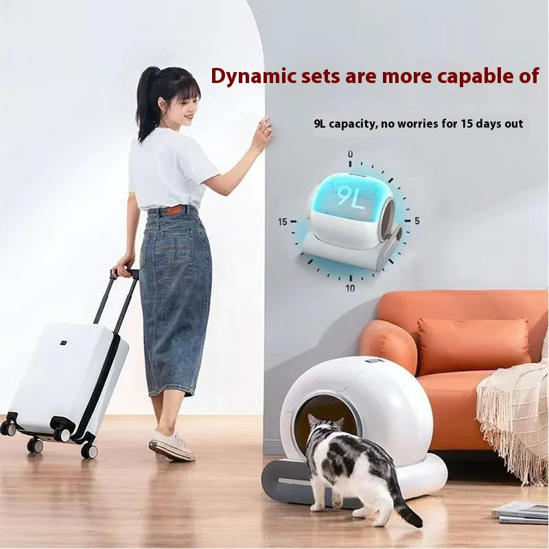 Auto-Clean Cat Litter Box