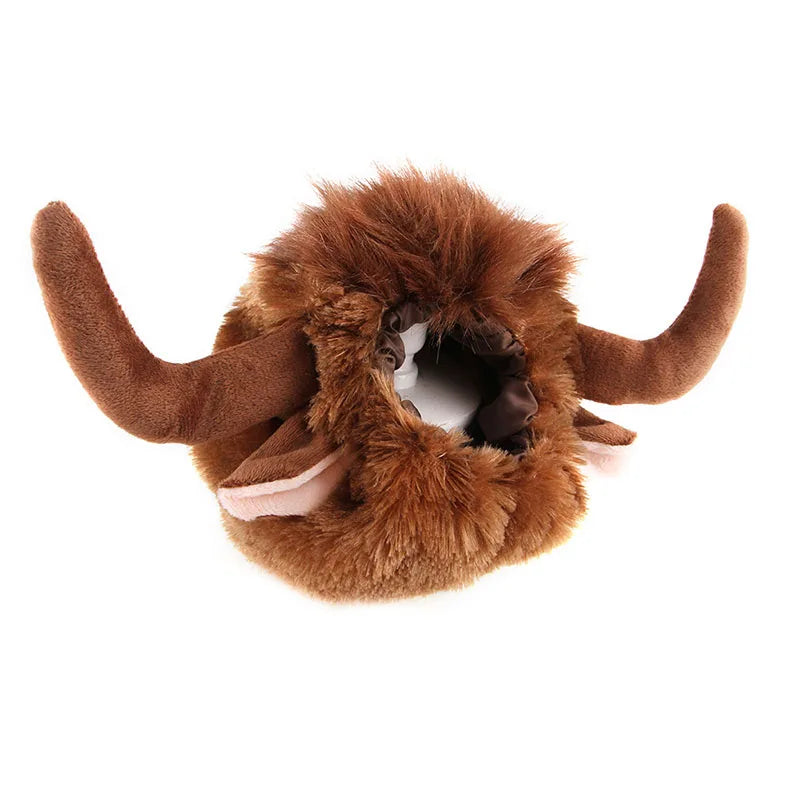 Dog Lion Mane Wig (with Horns)