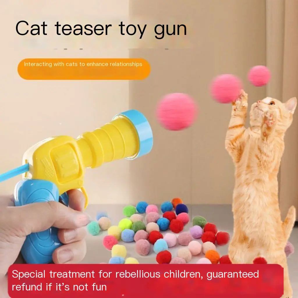 Silent Plush Ball Cat Launcher