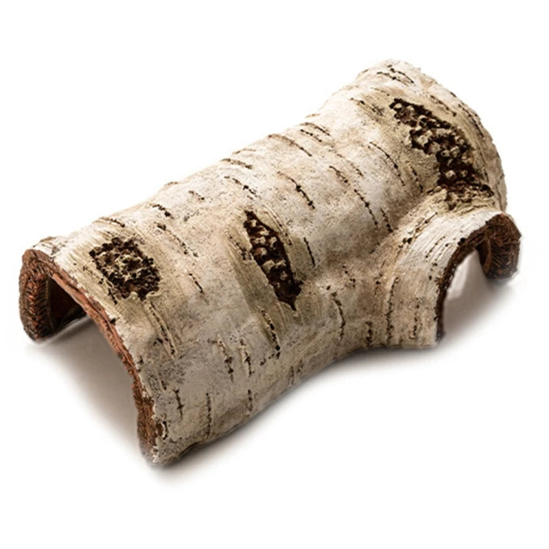 Realistic Birch Log Reptile Hideout