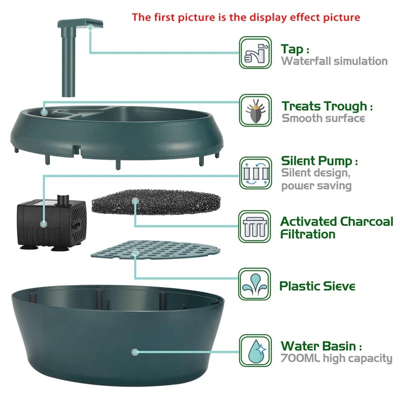 2-in-1 Reptile Fountain Feeder