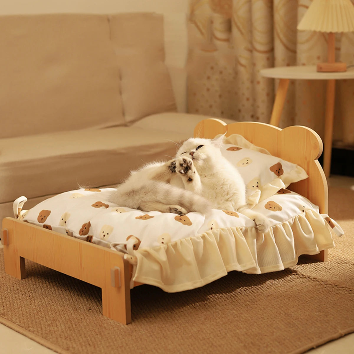 Wooden Bunk Cat Bed