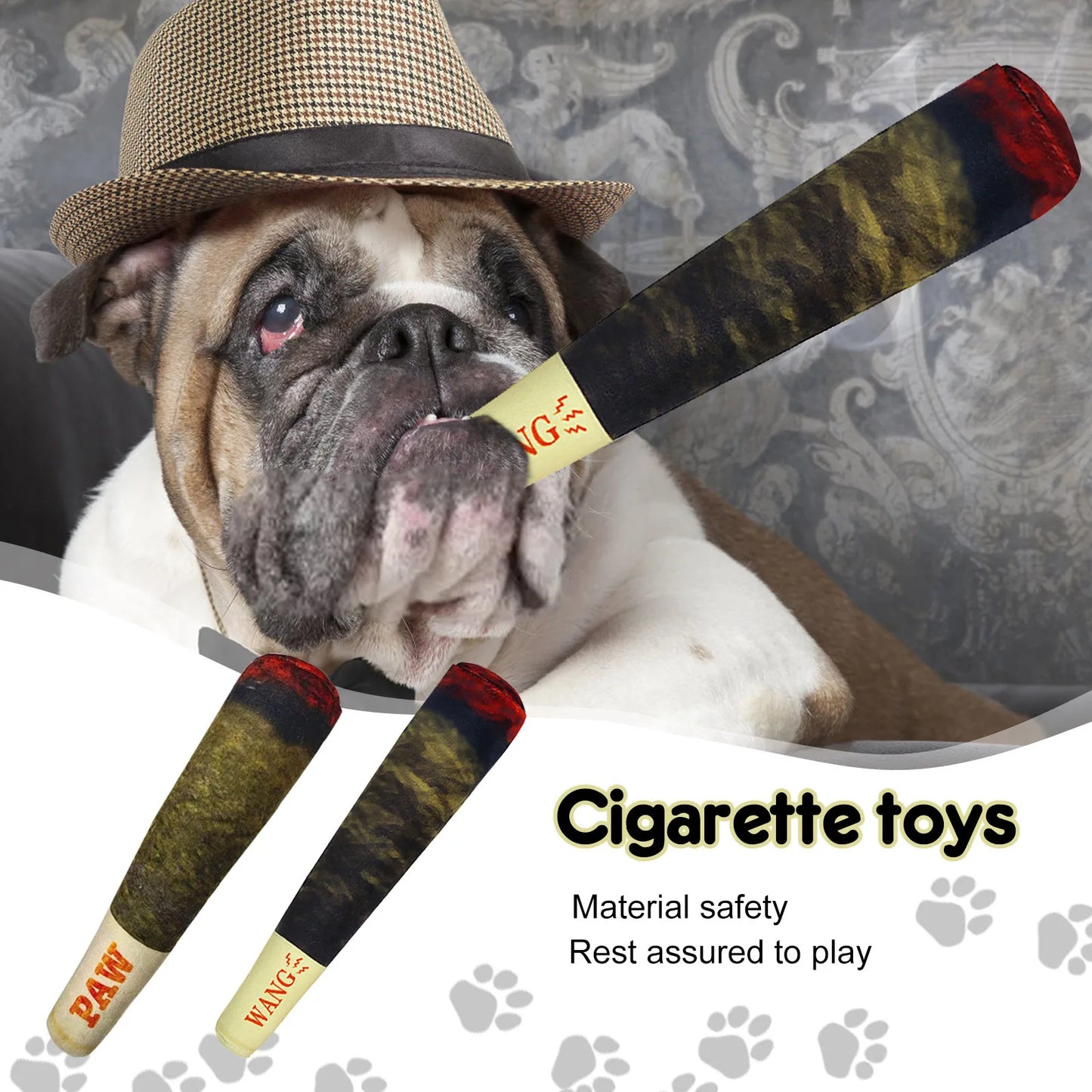 Humorous Stuffed Squeaky Dog Toy