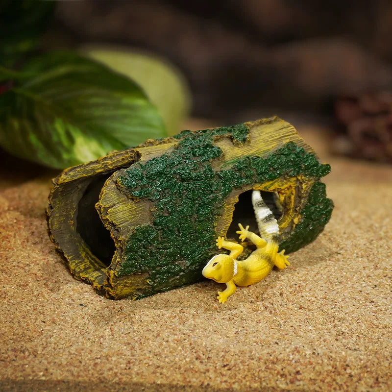Resin Wood Barrel Aquarium Hideout