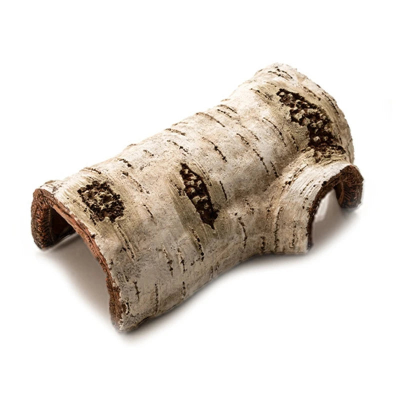 Realistic Birch Log Reptile Hideout