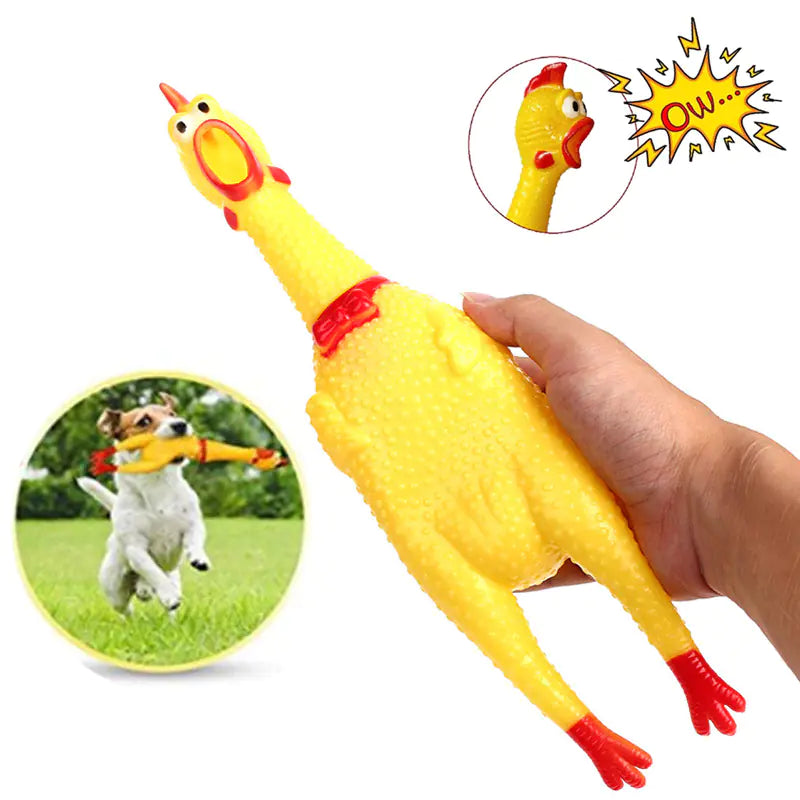 Rubber Chicken Dog Toy