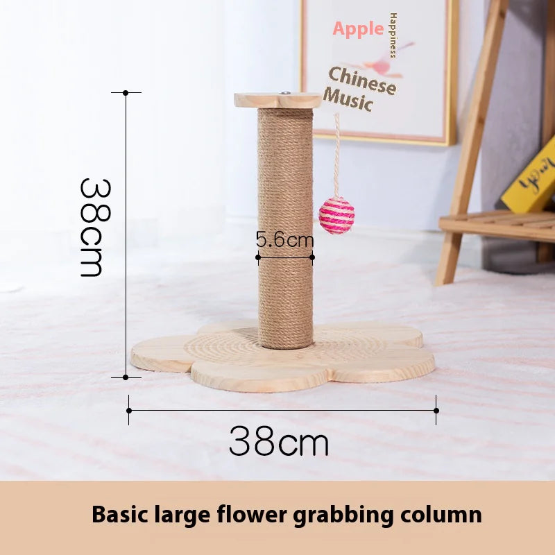 Solid Wood Multi-Activity Cat Scratcher