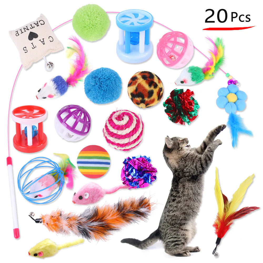 Plush Cat Play Toy Assortment