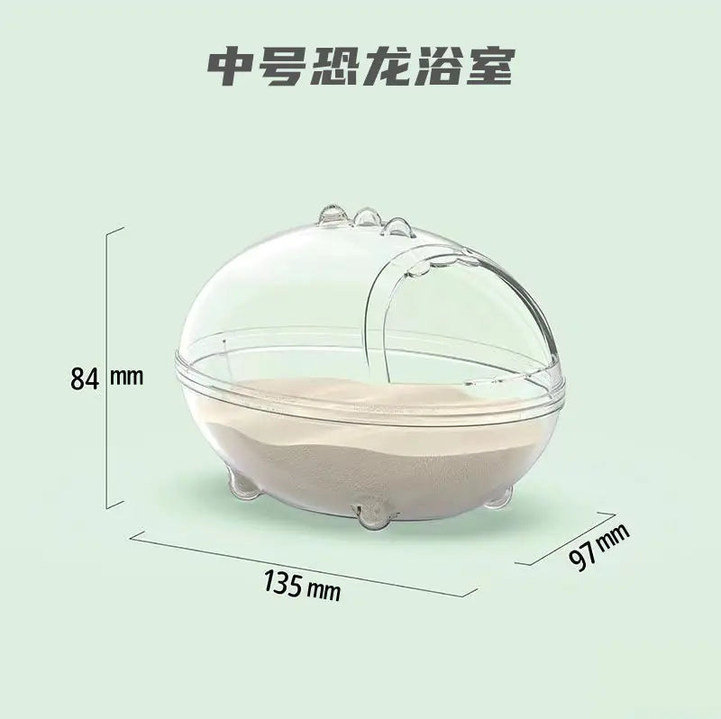 Transparent Dino Pet Bathroom Cage