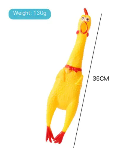Rubber Chicken Dog Toy