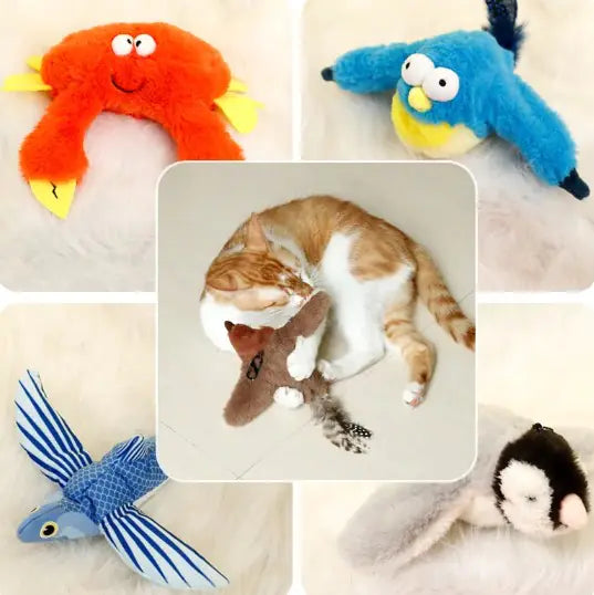 Electric Flapping Fish & Bird Pet Toy