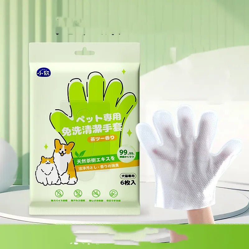 Pet Cleanup Gloves & Wipes