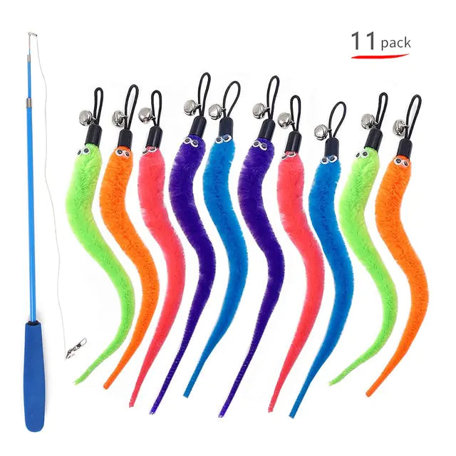 11-Piece Retractable Cat Wand Set