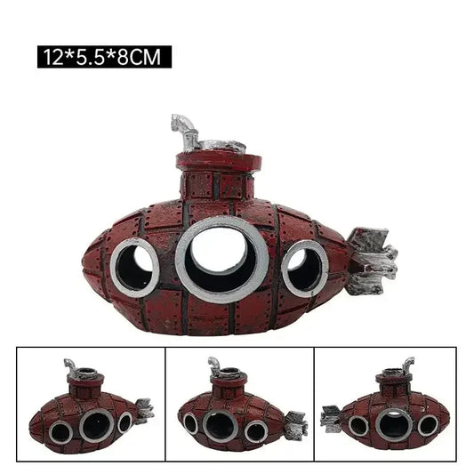 Resin Submarine Aquarium Decor