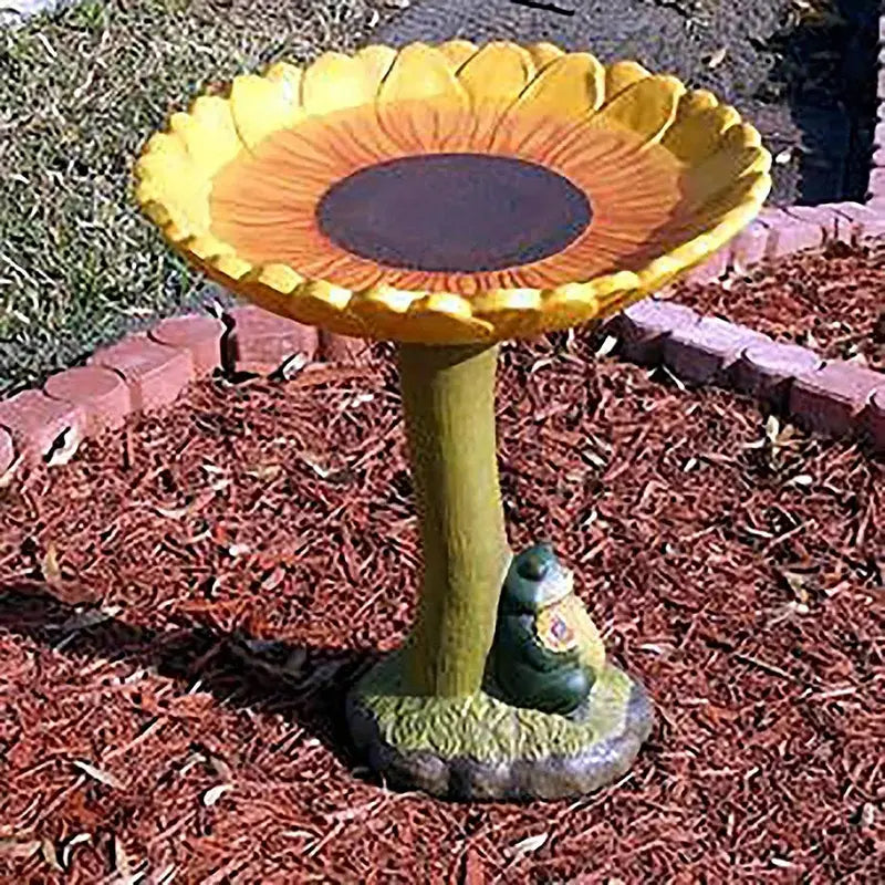 Whimsical Resin Frog Bird Bath