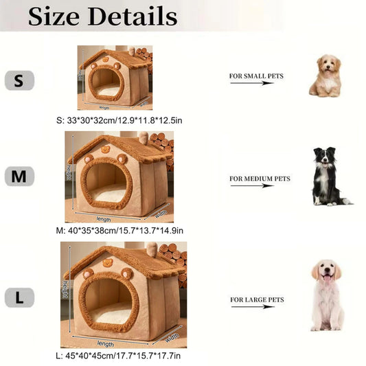 Plush Cave Pet Bed