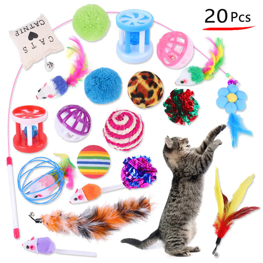Plush Cat Play Toy Assortment