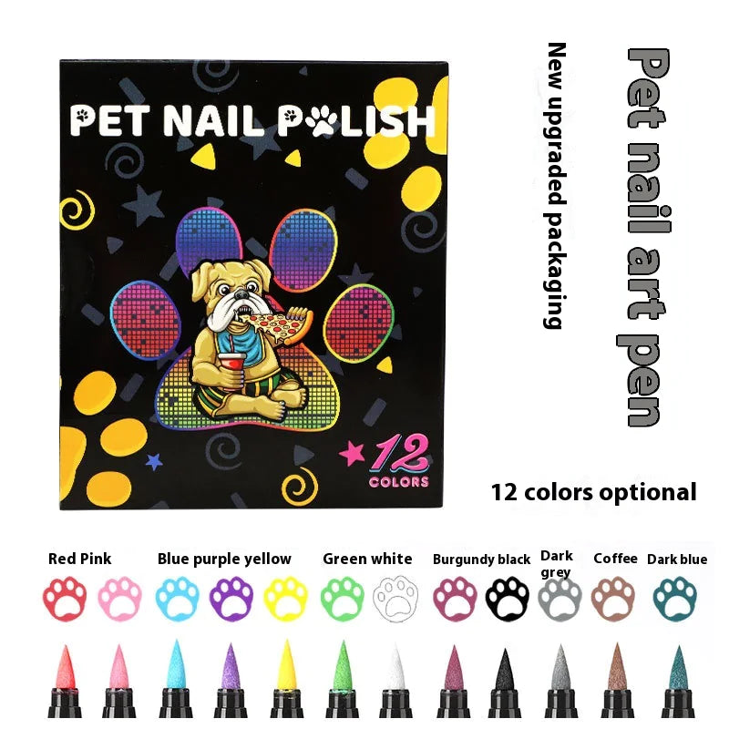 Pet Nail Art Pens (12-Color Set)