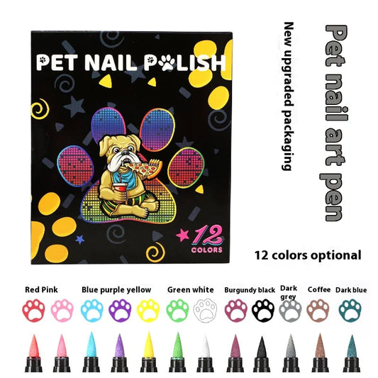 Pet Nail Art Pens (12-Color Set)