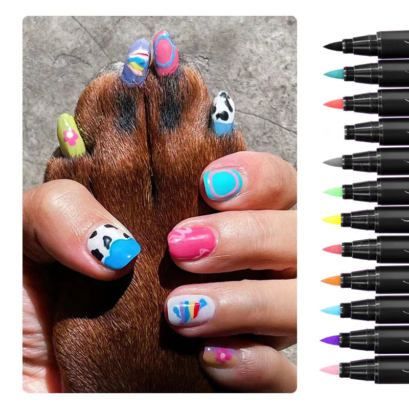 Pet Nail Art Pens (12-Color Set)