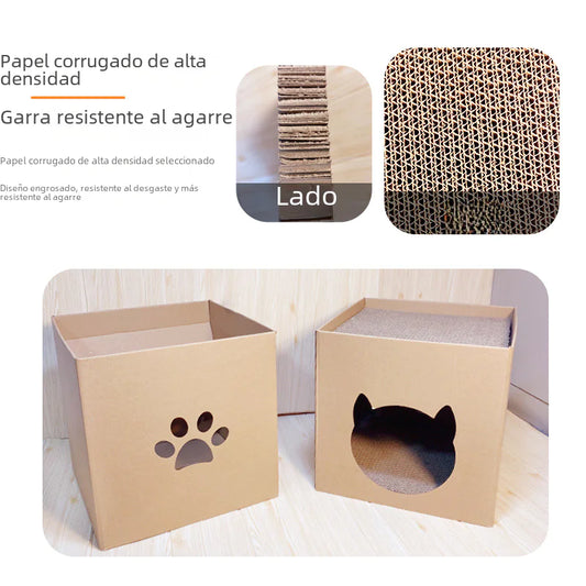 Milk Box Cat Scratcher House