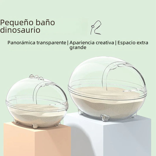 Transparent Dino Pet Bathroom Cage