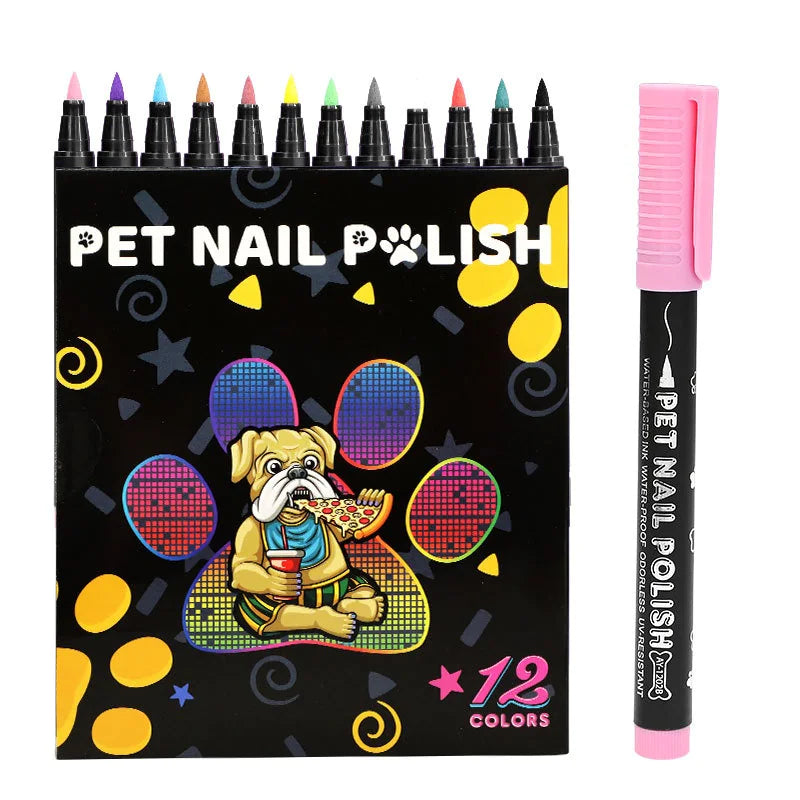 Pet Nail Art Pens (12-Color Set)