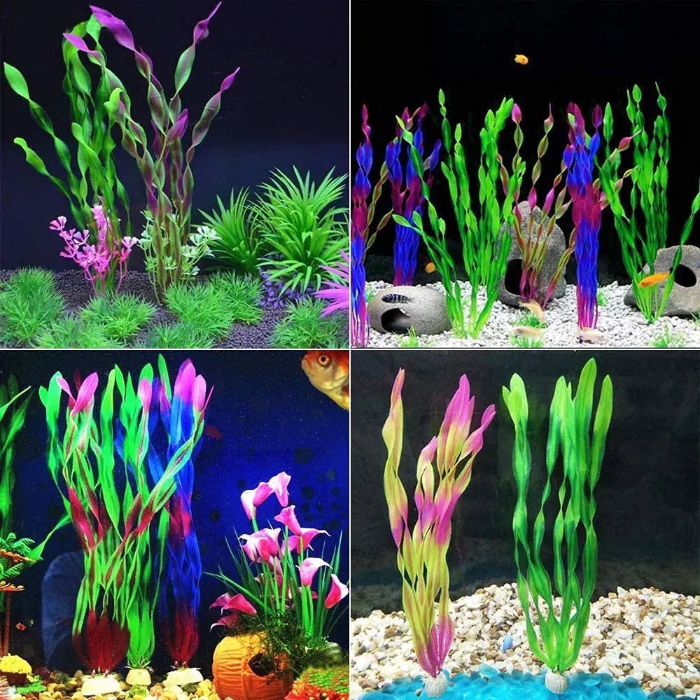 Aquarium Decor Plant Set (10-Pack)
