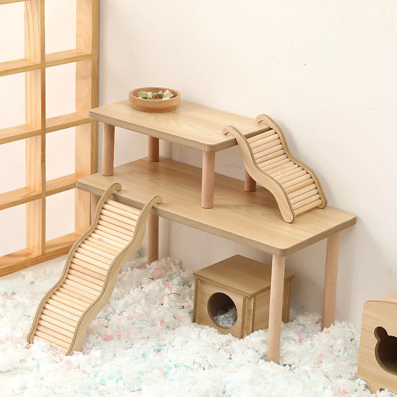 Natural Wood Hamster Activity Platform