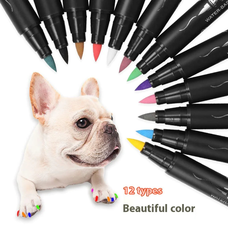 Pet Nail Art Pens (12-Color Set)